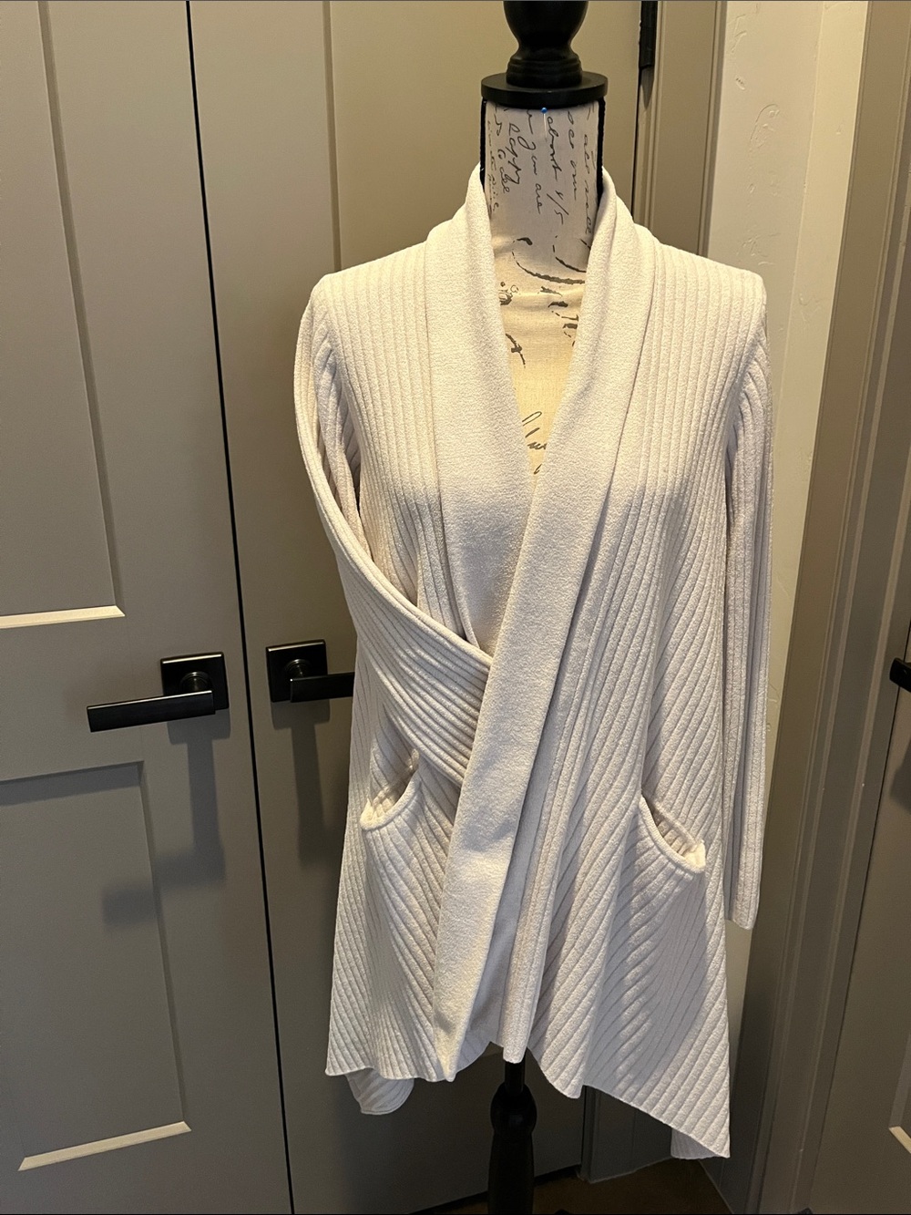 BAREFOOT DREAMS Cozy Chic Ultra-Light Shawl Collar Rib Cardigan – SM – NWT